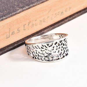 Sterling 925 Filigree Flower Ring